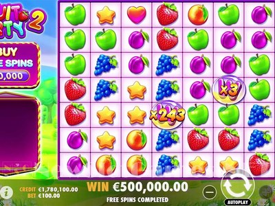 Fruit Party 2 — Сочные фрукты от Pragmatic Play на сетке 7×7 с респинами